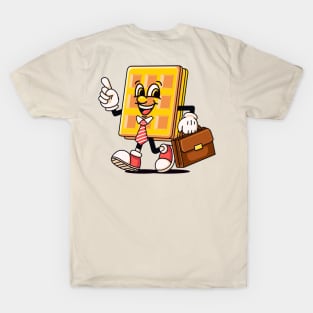 Waffle goes to office cartoon mascot T-Shirt